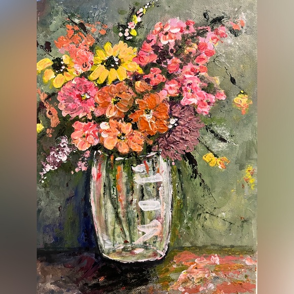 Original acrylic still life “Flores” 8x10 - Picture 3 of 10
